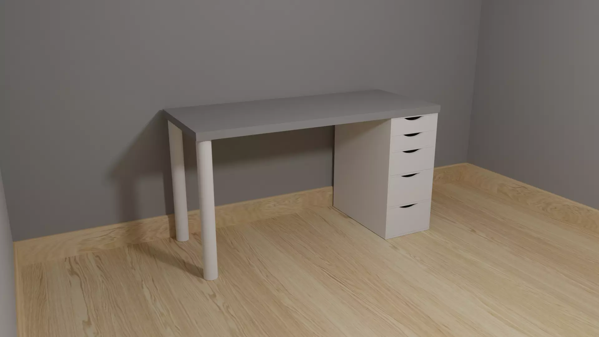 Lagkapten Alex ikea desk Free 3D model_0