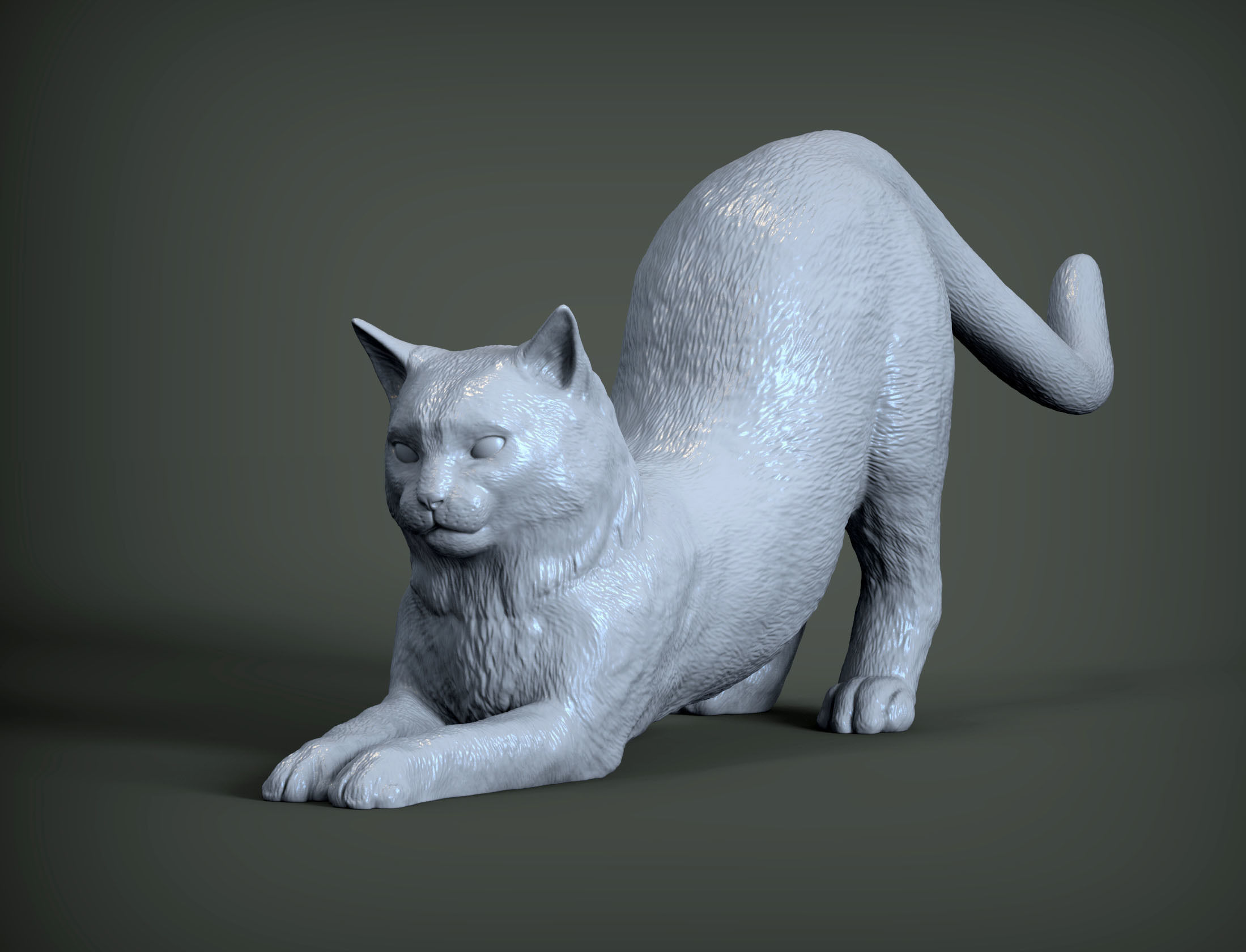 Cat for 3d printing  3D print model_8