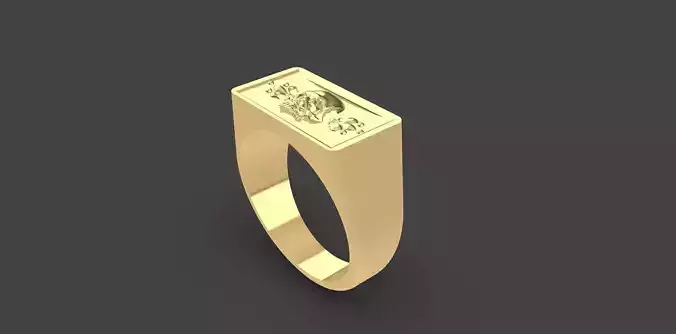 Skull Ring 3D print model