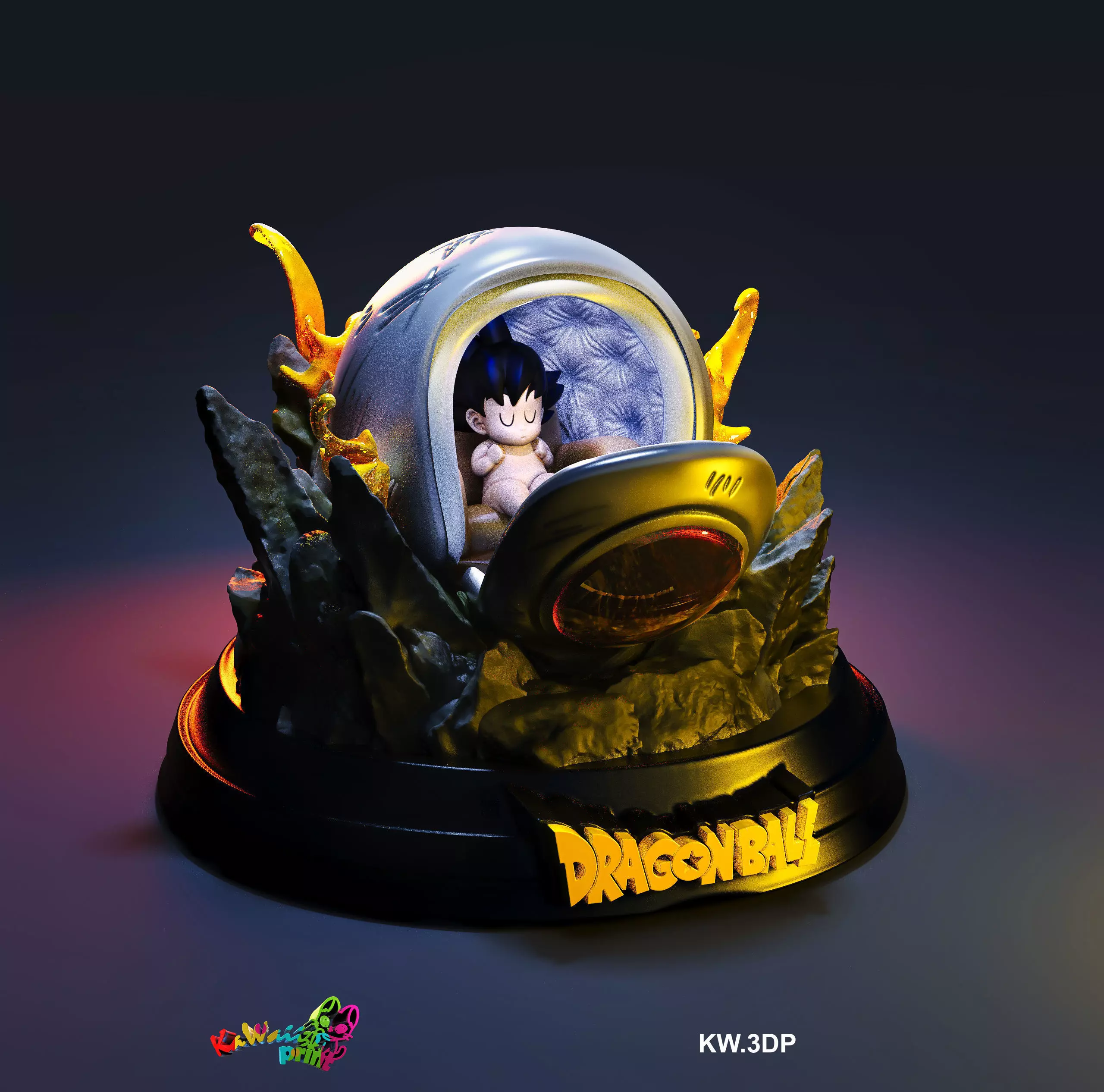the arrival dragon ball figurine 3D print model