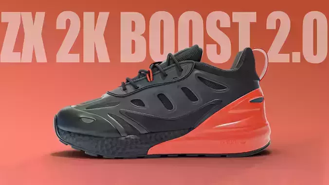 Adidas zx 2k boost 2 red and black color