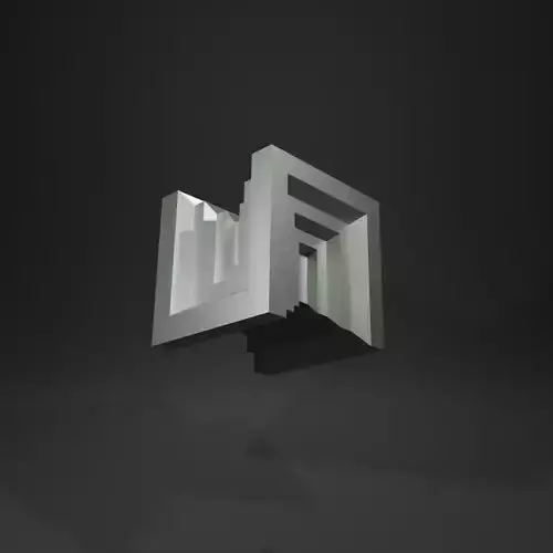 Number 1 cube Free 3D model