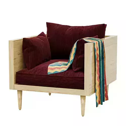 Exposed Wood Frame Chair