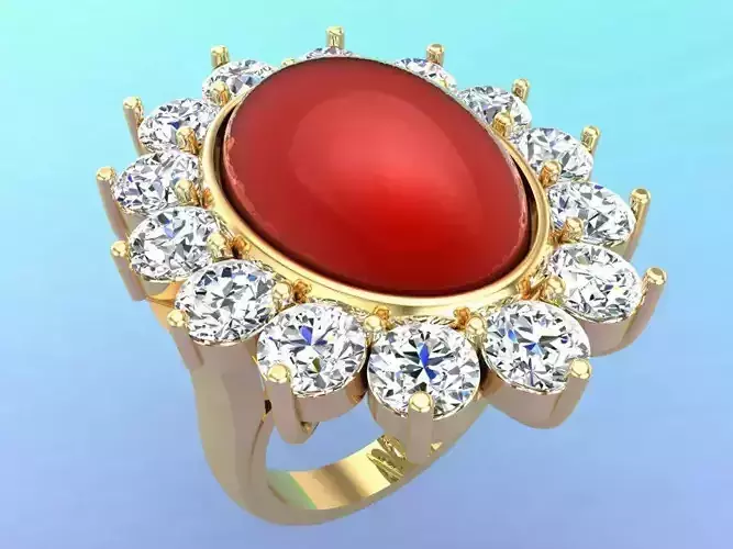 Gemstone Rings - Oval stone ring - Womens Rings