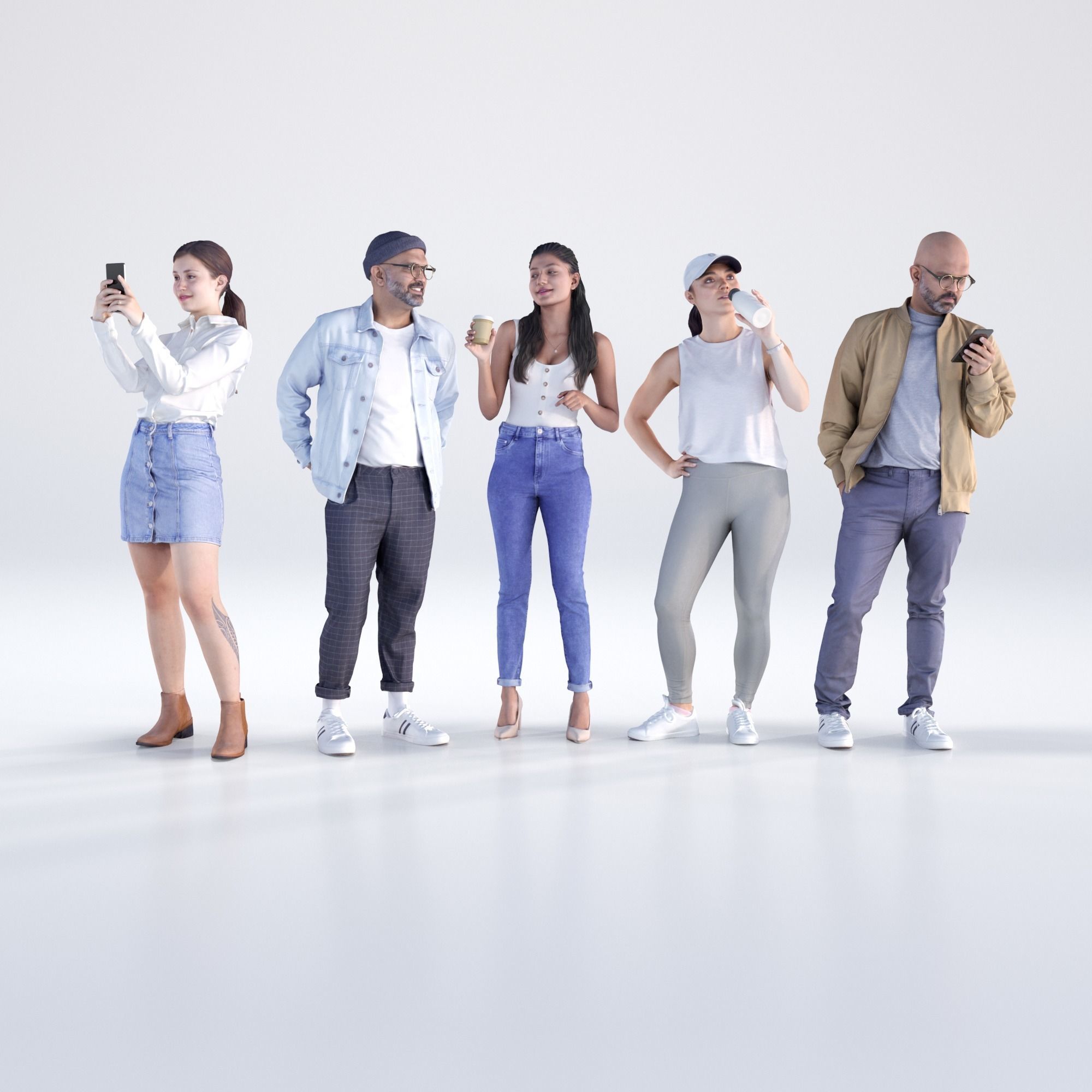 Bundle Casual 004 3D model_1