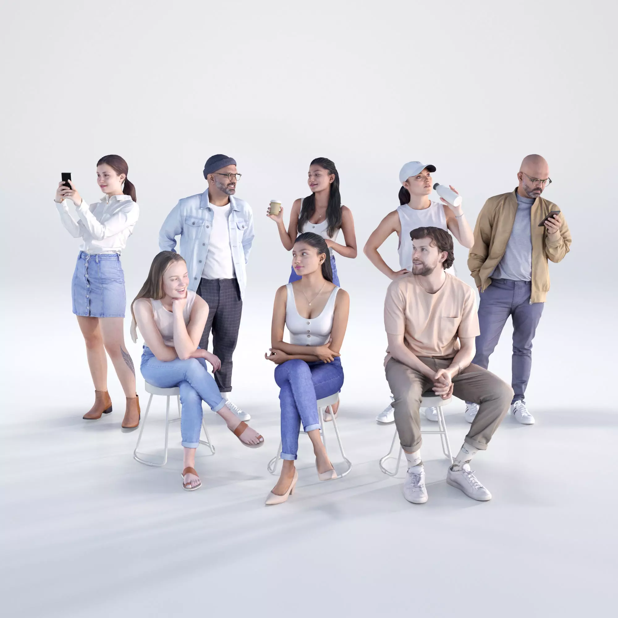 Bundle Casual 004 3D model_0