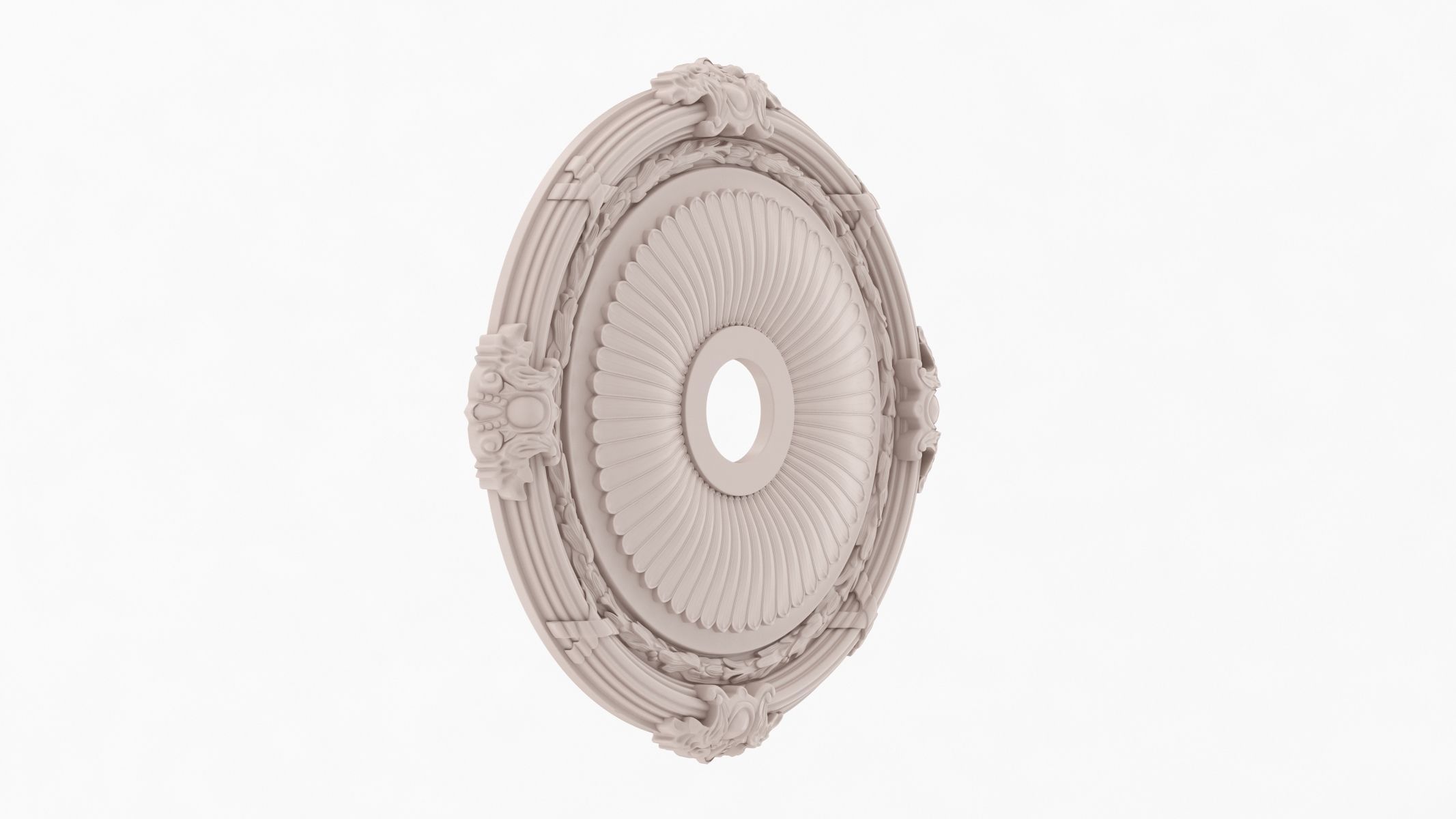 Classic Ceiling Medallion 16 3D model_1
