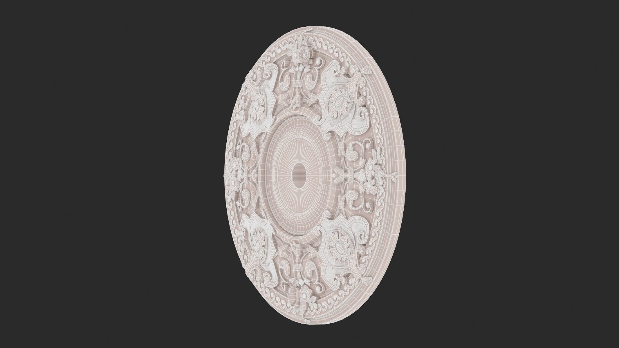 Classic Ceiling Medallion 29 3D model_7