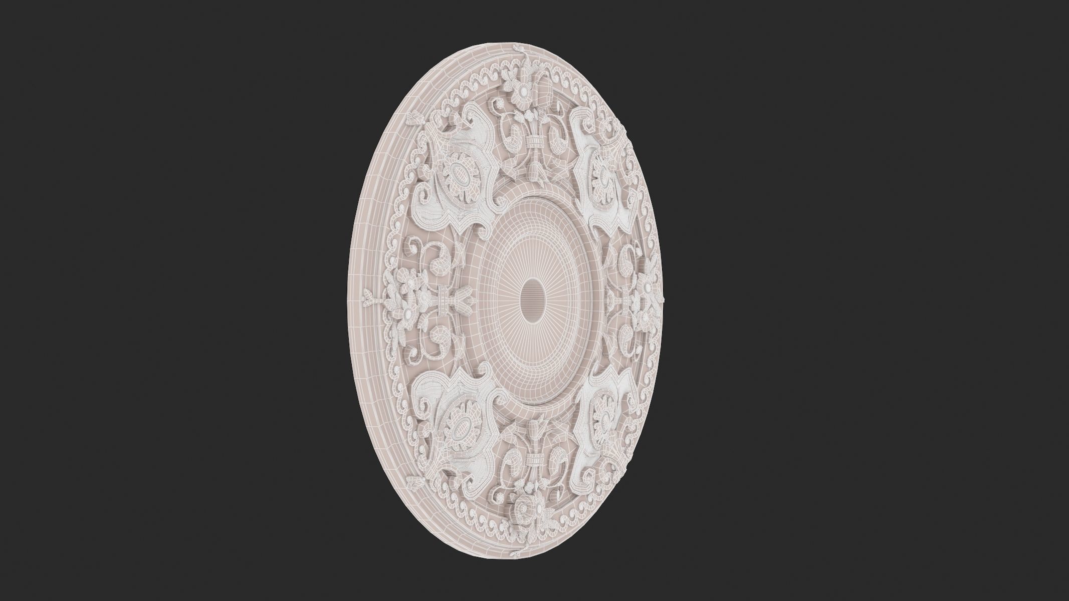 Classic Ceiling Medallion 29 3D model_6