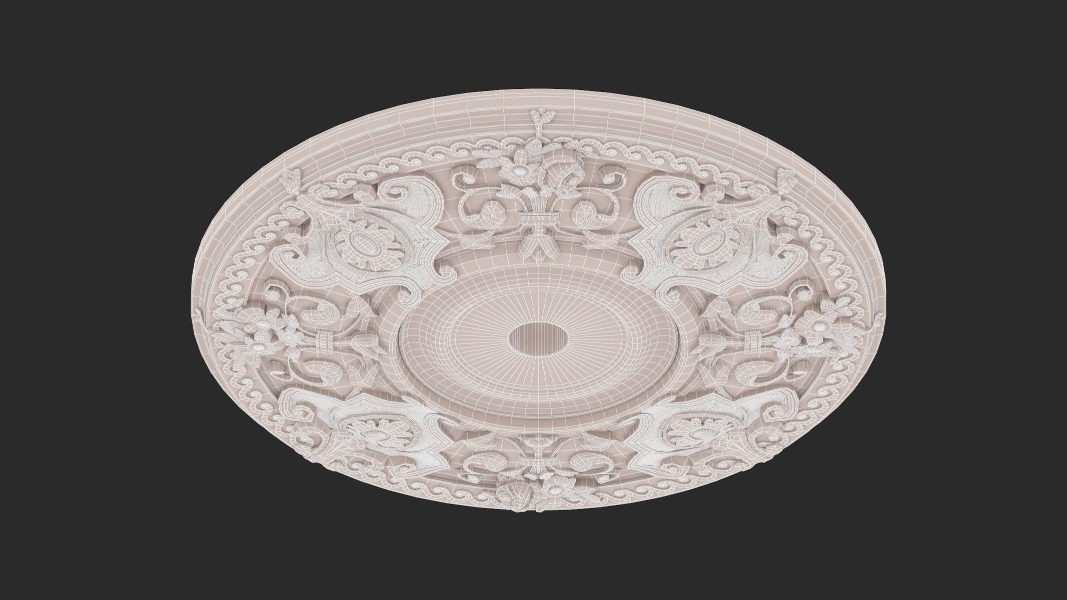 Classic Ceiling Medallion 29 3D model_8