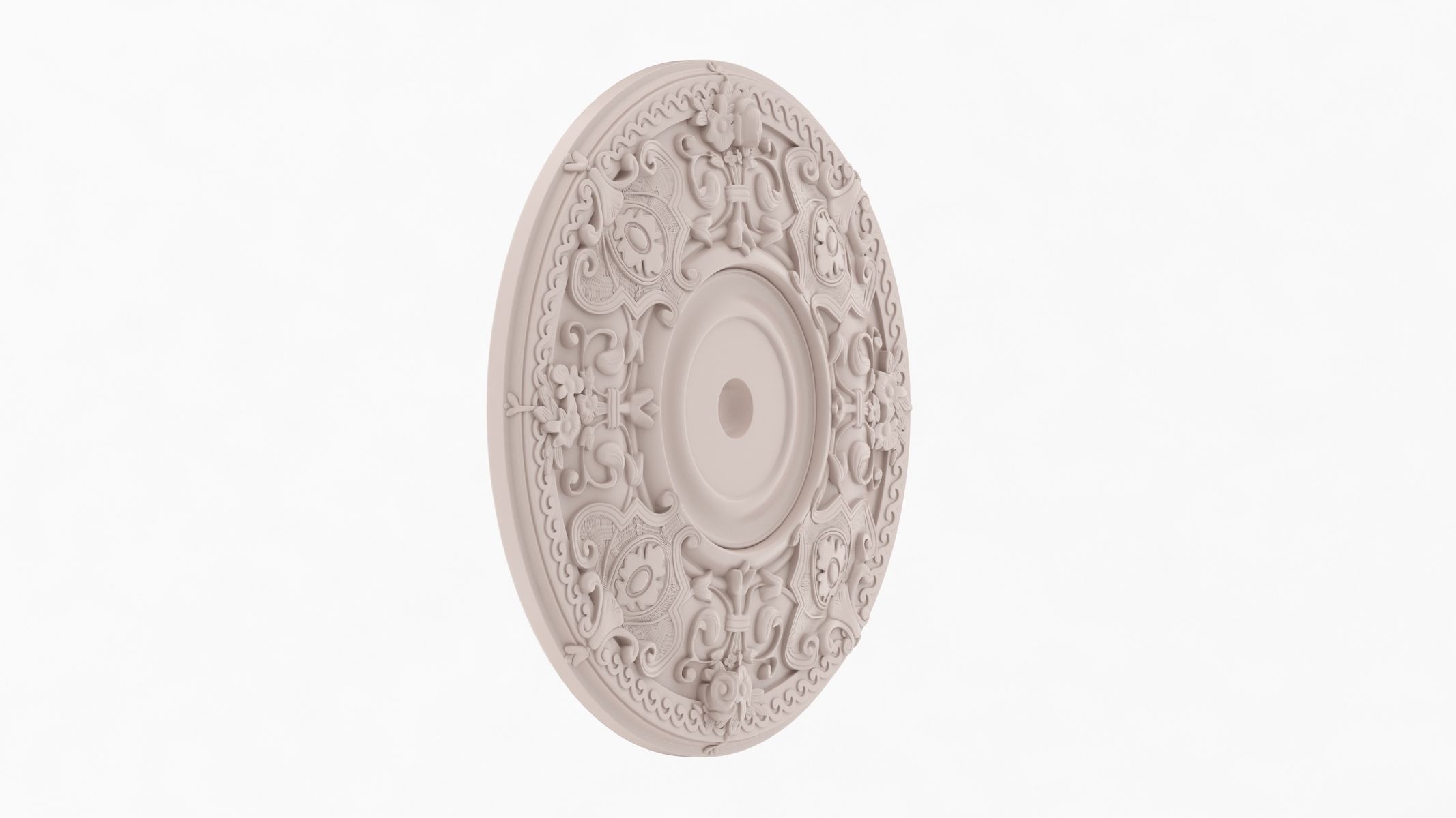 Classic Ceiling Medallion 29 3D model_1