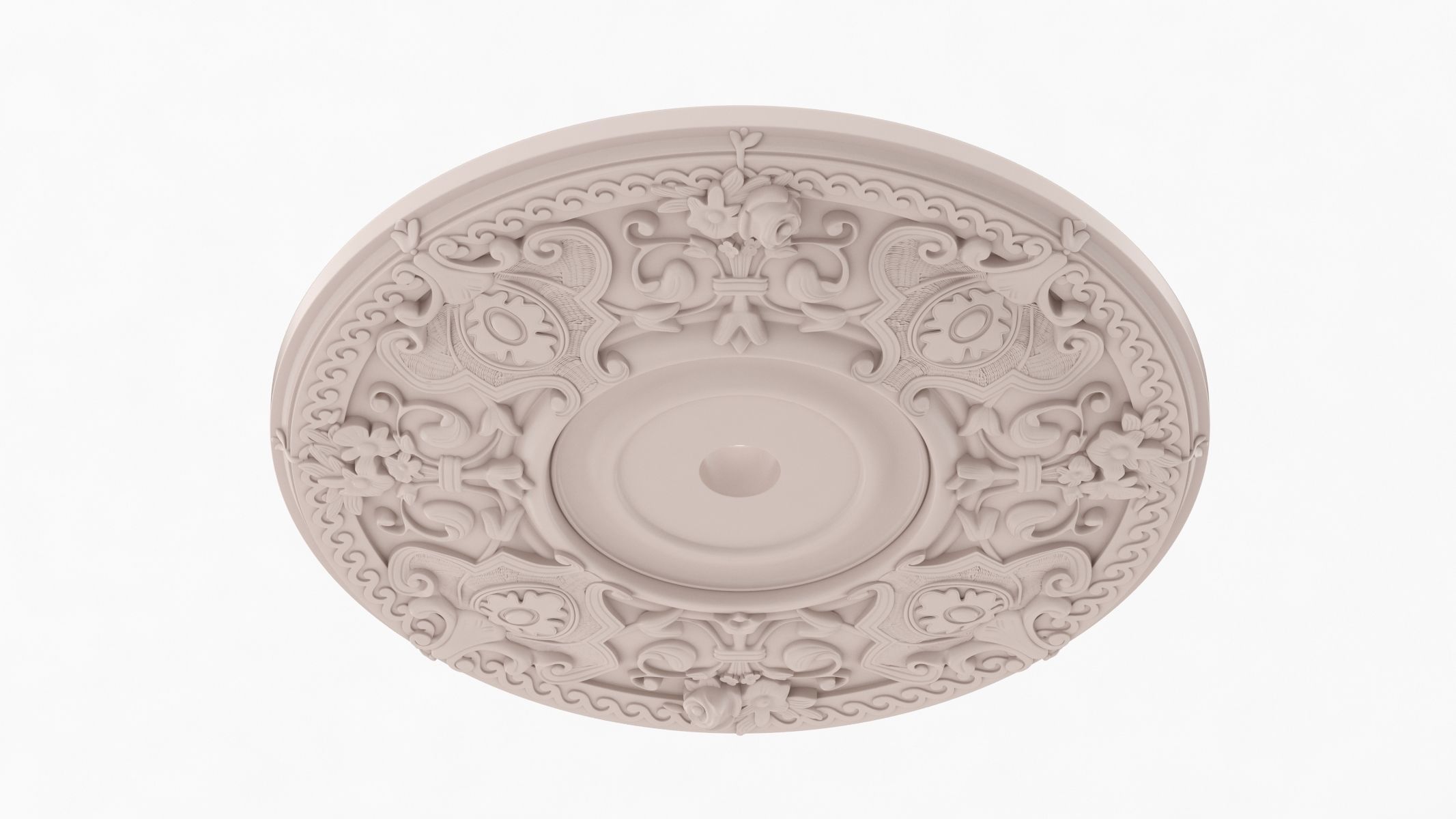 Classic Ceiling Medallion 29 3D model_3