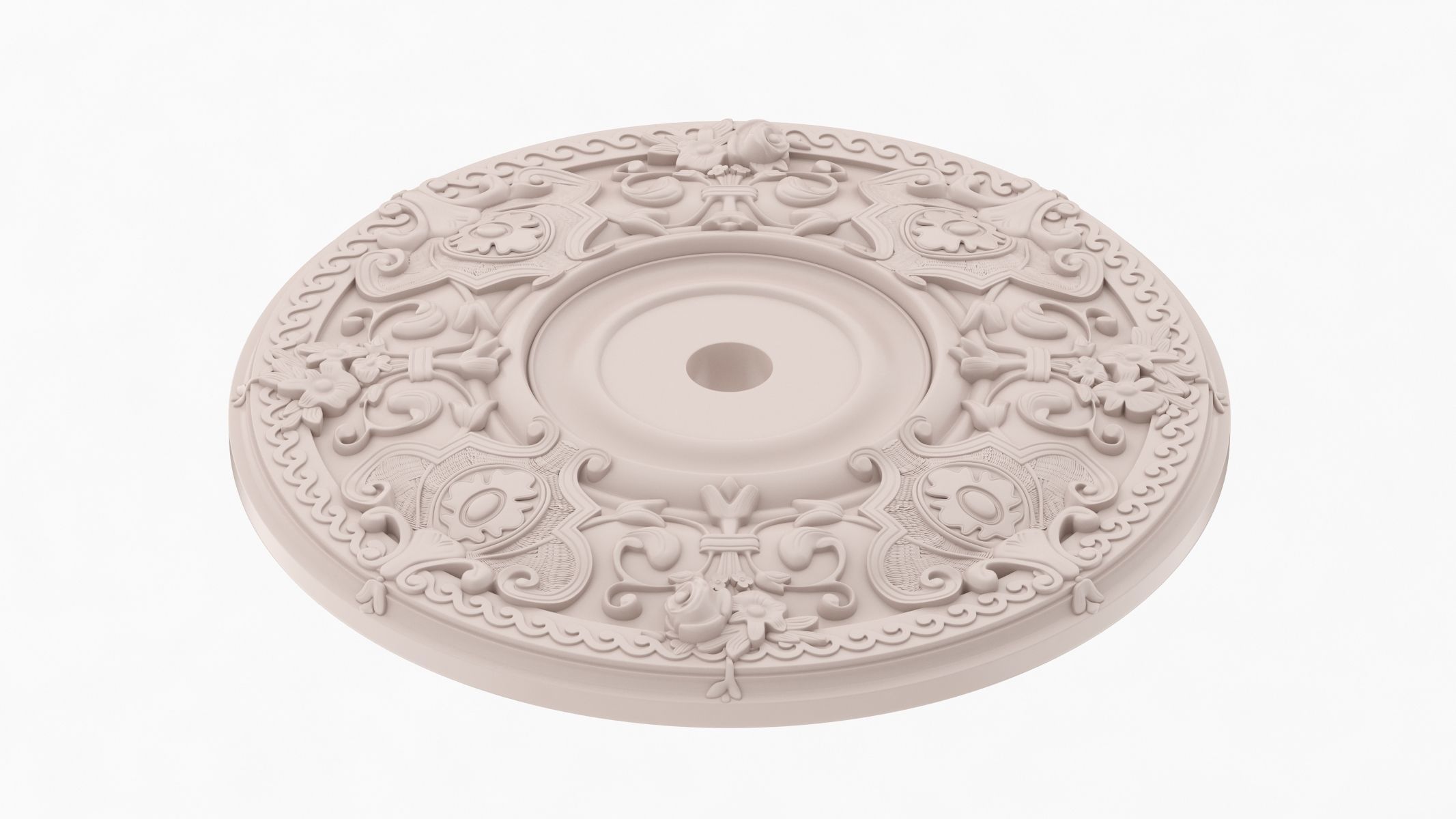 Classic Ceiling Medallion 29 3D model_4