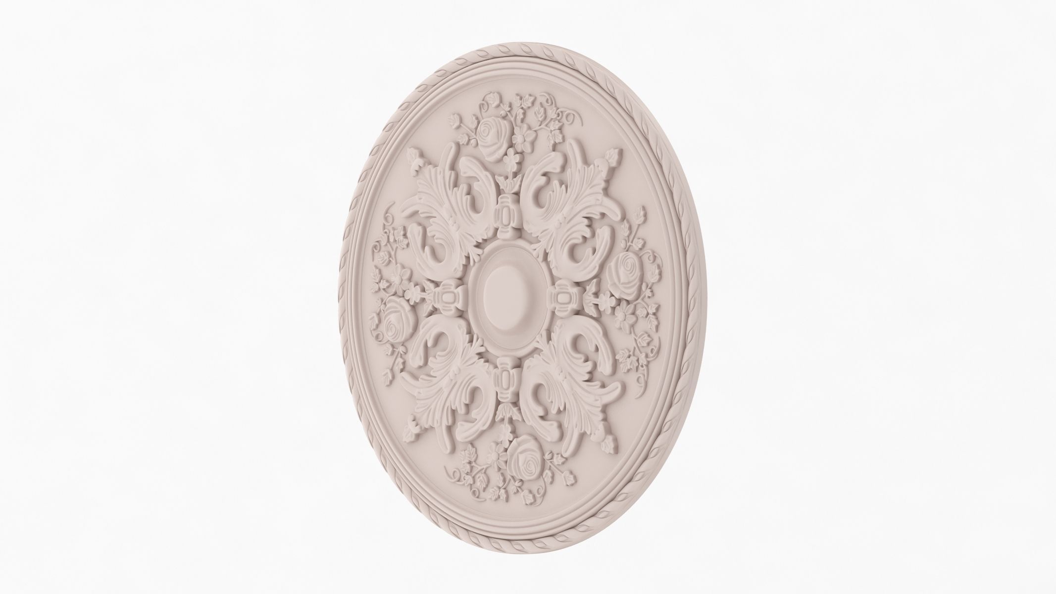 Classic Ceiling Medallion 36 3D model_2