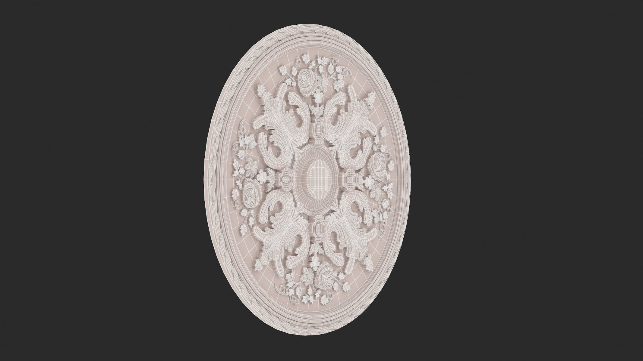 Classic Ceiling Medallion 36 3D model_6