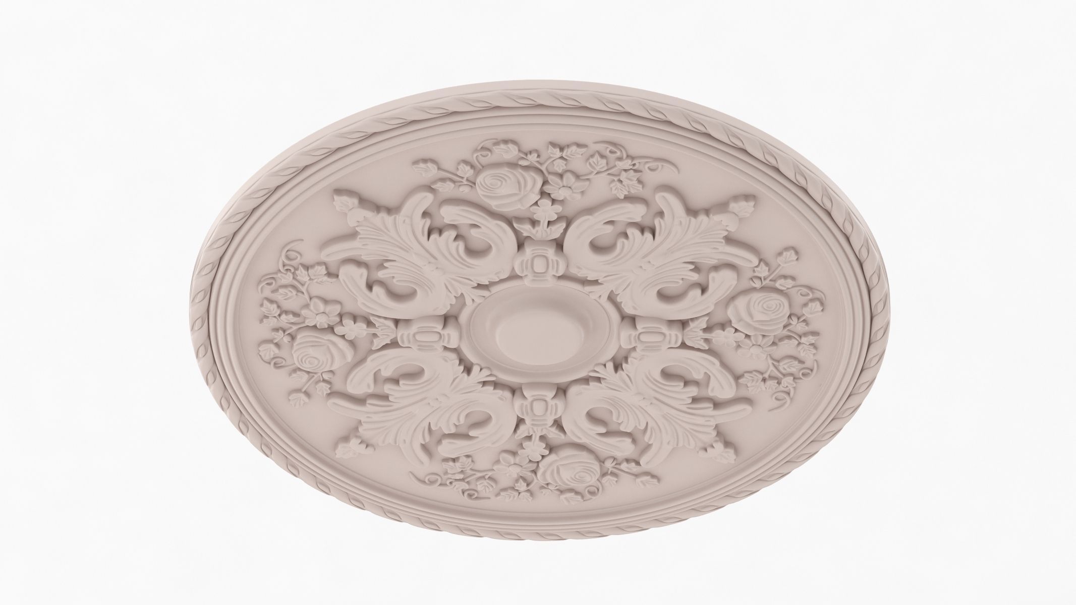 Classic Ceiling Medallion 36 3D model_3