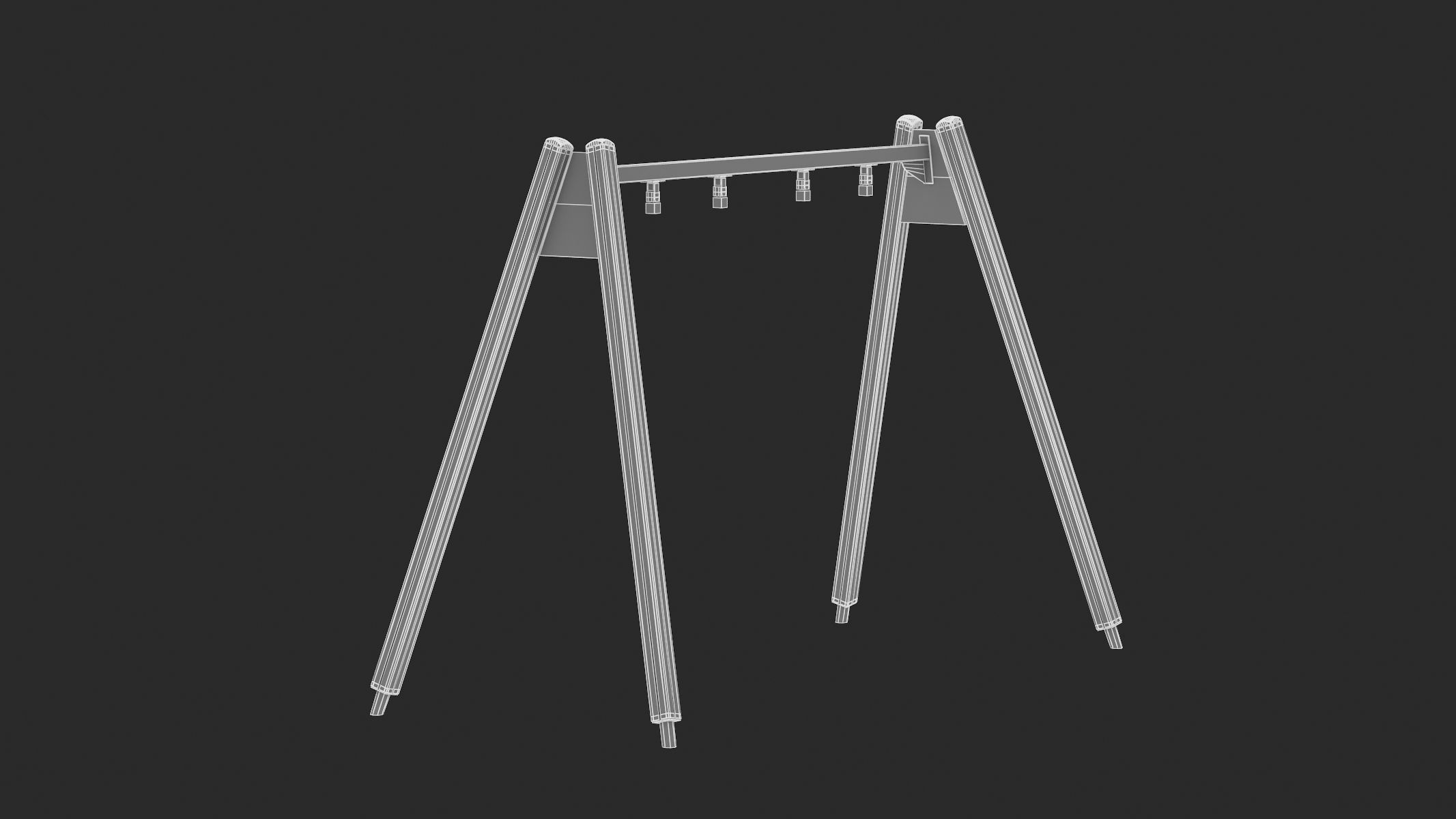 Lappset Swing Frame Low 3D model_6