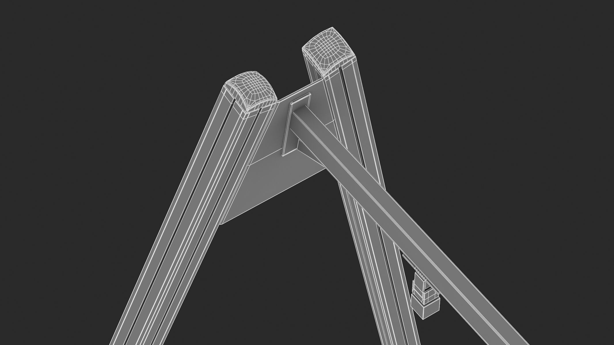 Lappset Swing Frame Low 3D model_9