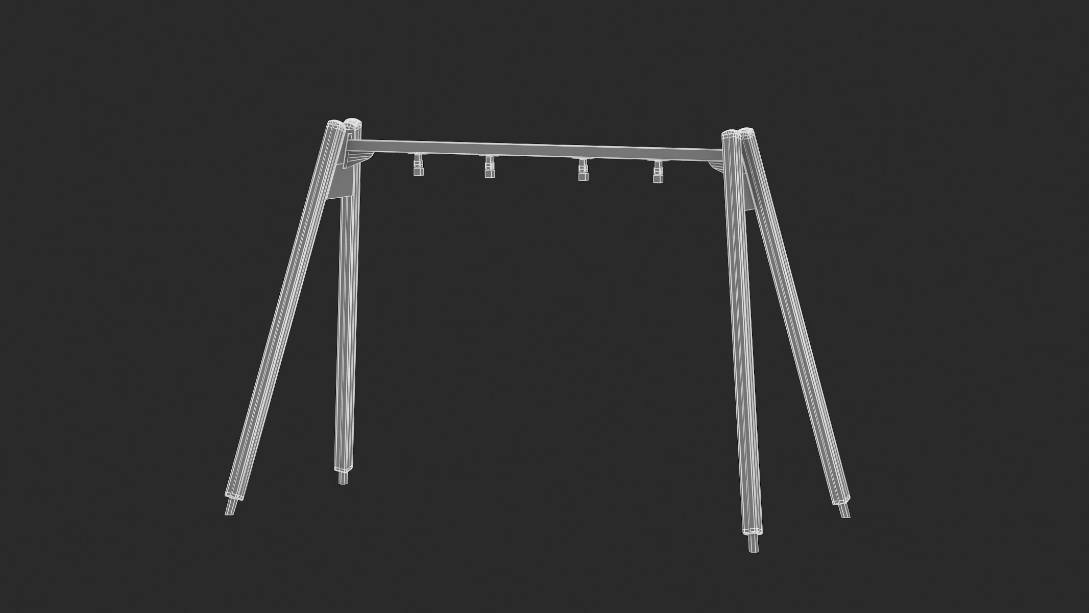 Lappset Swing Frame Low 3D model_5