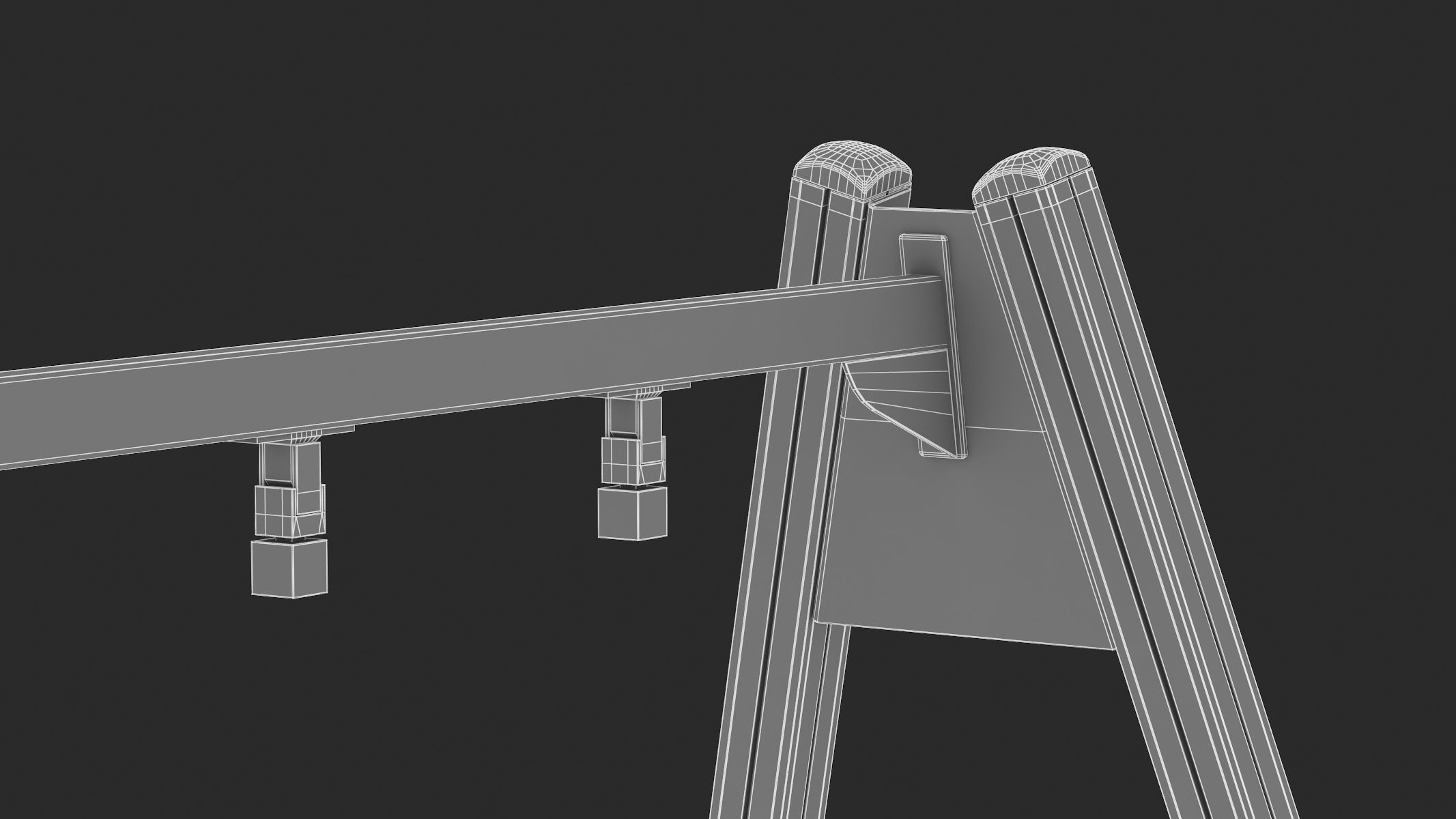 Lappset Swing Frame Low 3D model_8