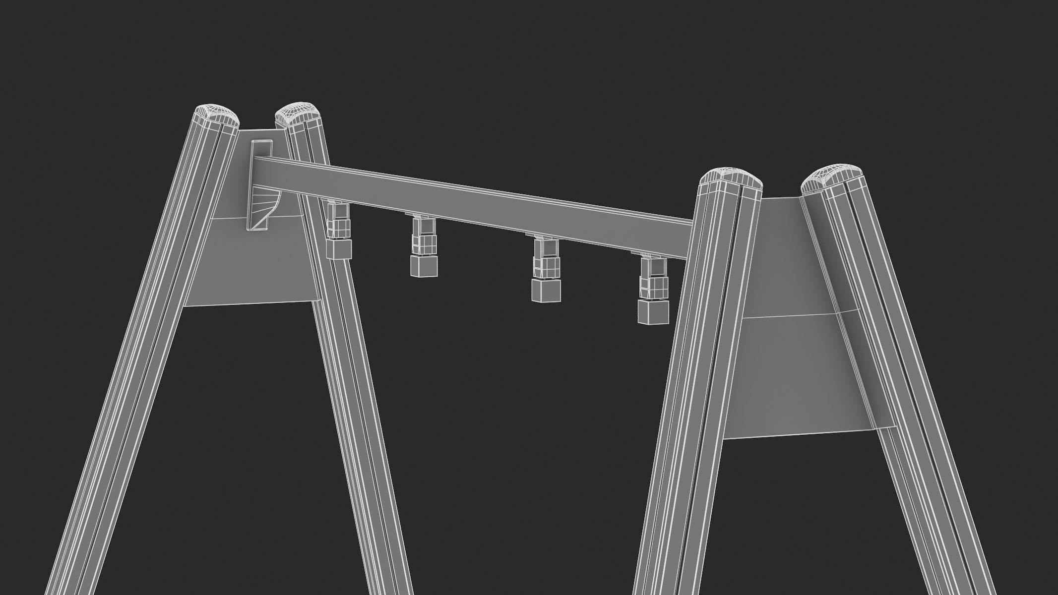 Lappset Swing Frame Low 3D model_7