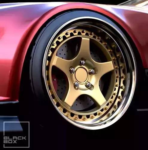 ZR5 Wheel set Front and Rear 3 offsets 3D print model