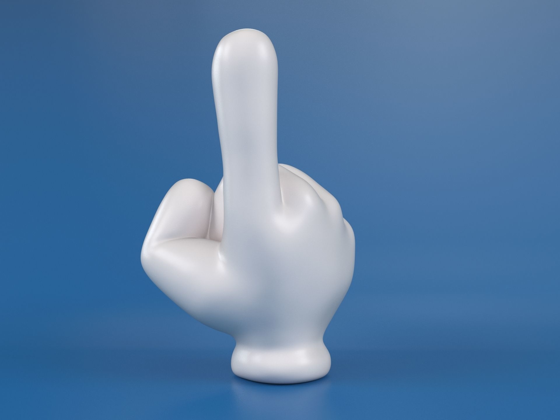 Cartoon hand 5 fingers Index 3D print model_2