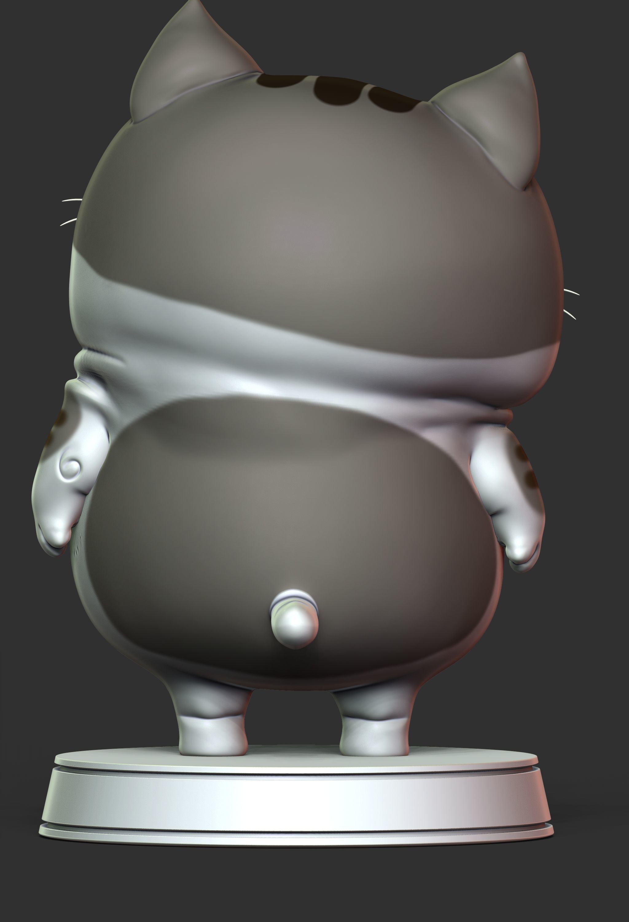 Cat Cartoon  3D print model_3