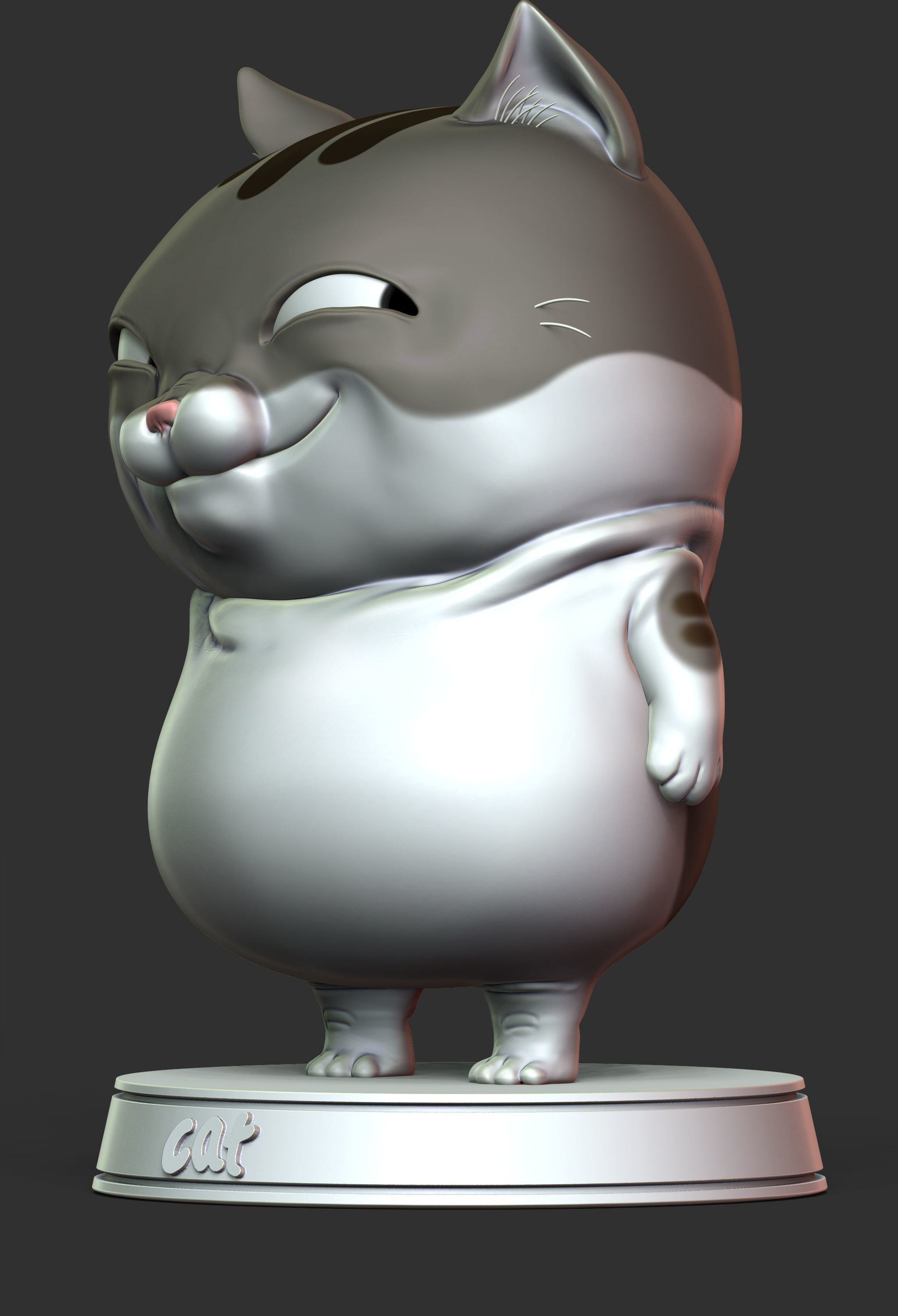 Cat Cartoon  3D print model_1