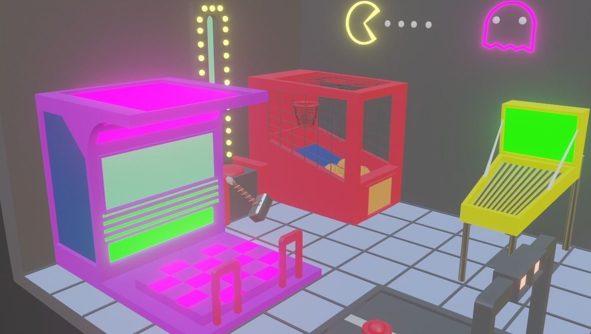 Arcade Room Free 3D model_4