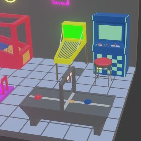 Arcade Room Free 3D model_5