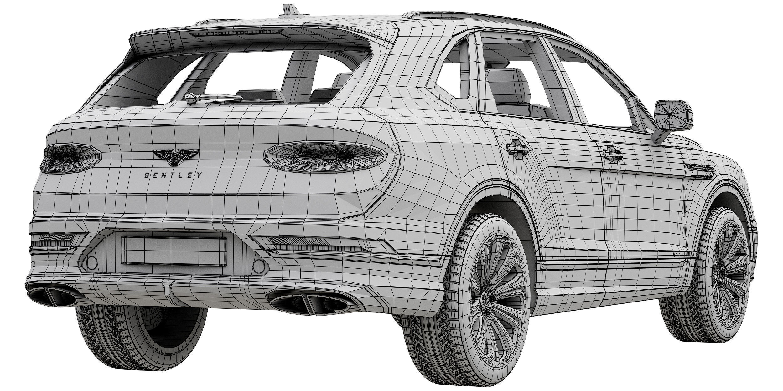 Bentley Bentayga Hybrid 2021 3D model_16