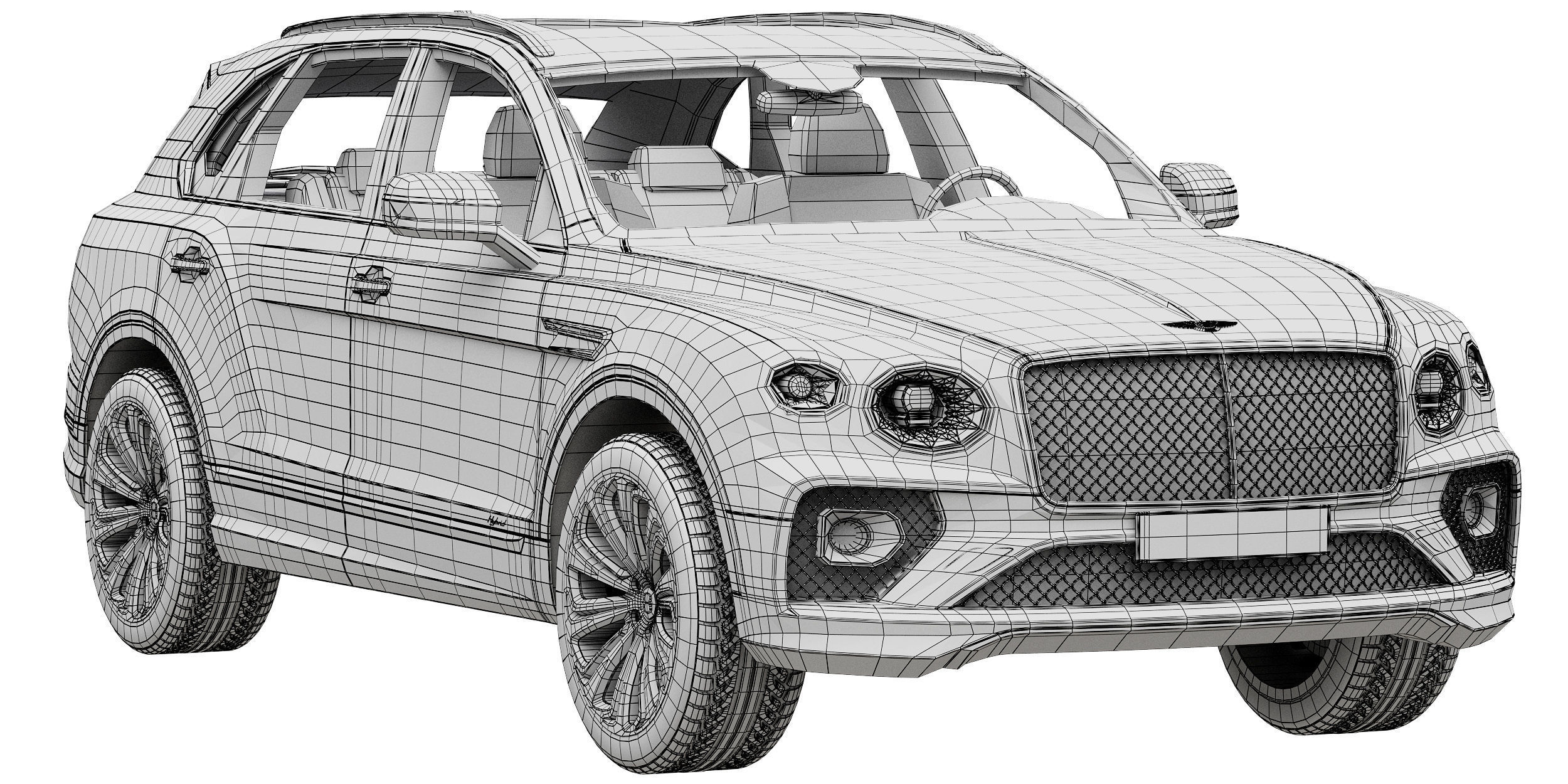 Bentley Bentayga Hybrid 2021 3D model_14