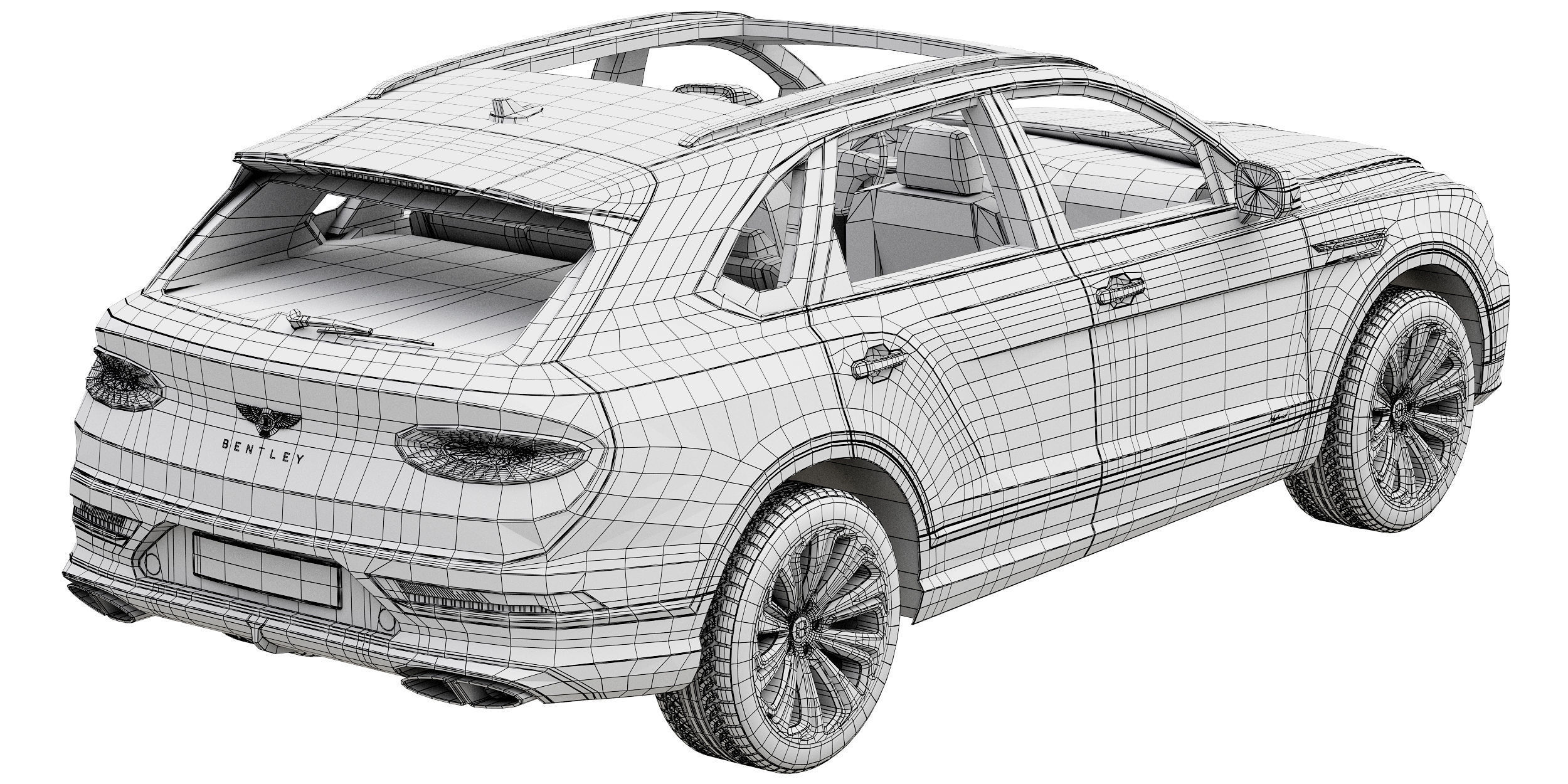Bentley Bentayga Hybrid 2021 3D model_17