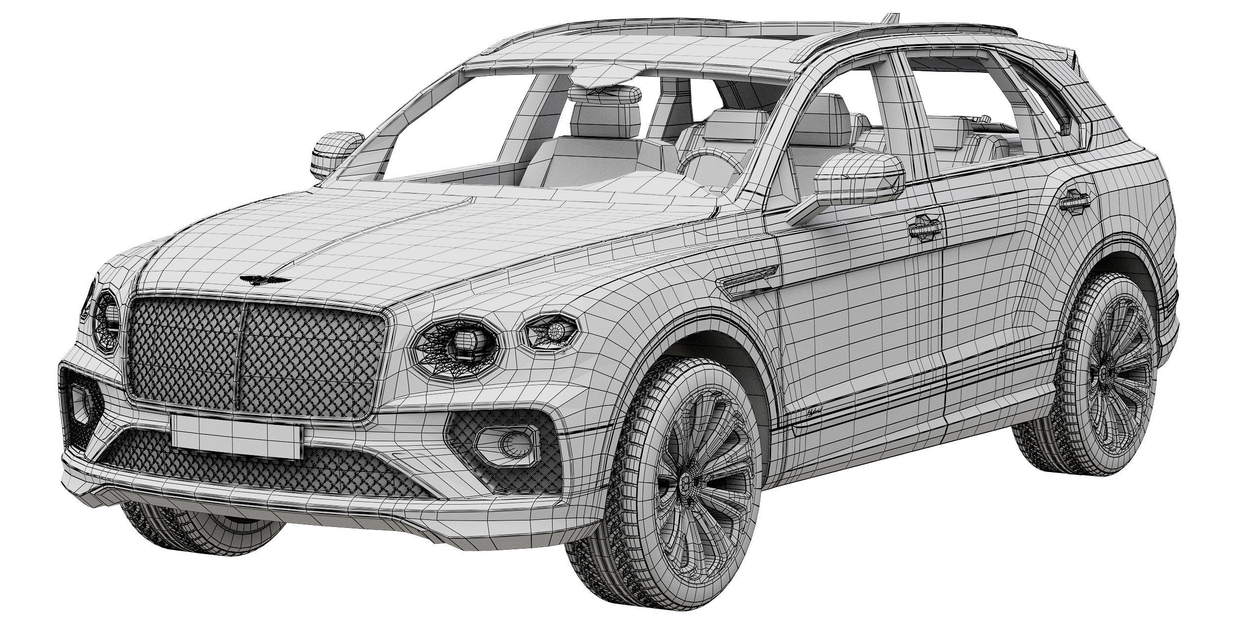 Bentley Bentayga Hybrid 2021 3D model_13