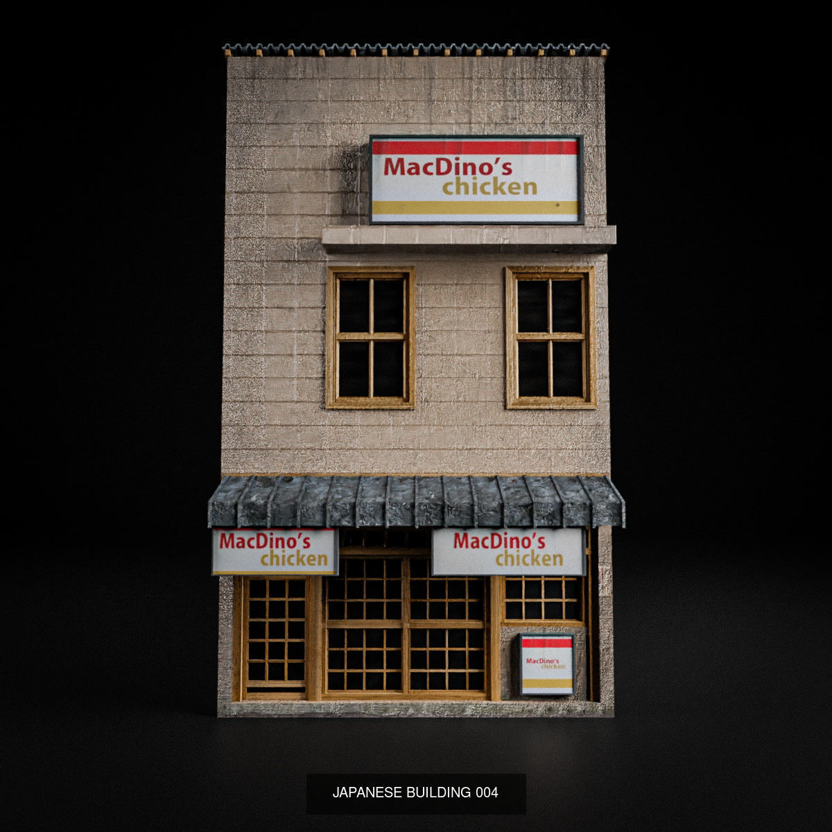 JAPANESE BUILDING PACK AND PROPS 3D Model Collection_5