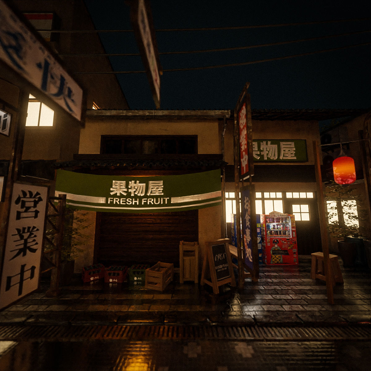 JAPANESE BUILDING PACK AND PROPS 3D Model Collection_39