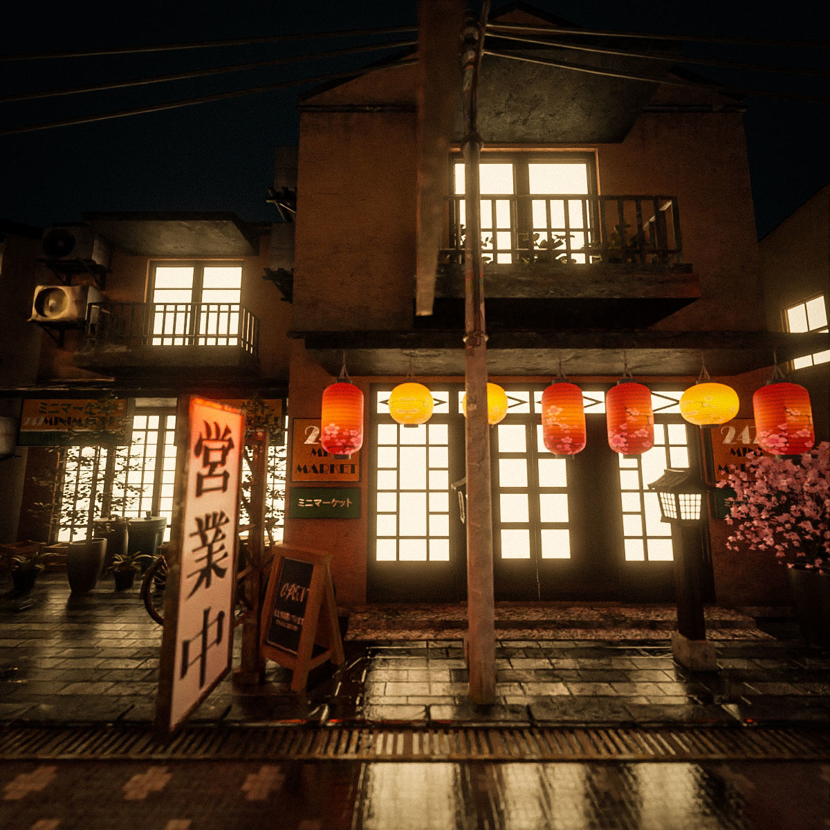 JAPANESE BUILDING PACK AND PROPS 3D Model Collection_43