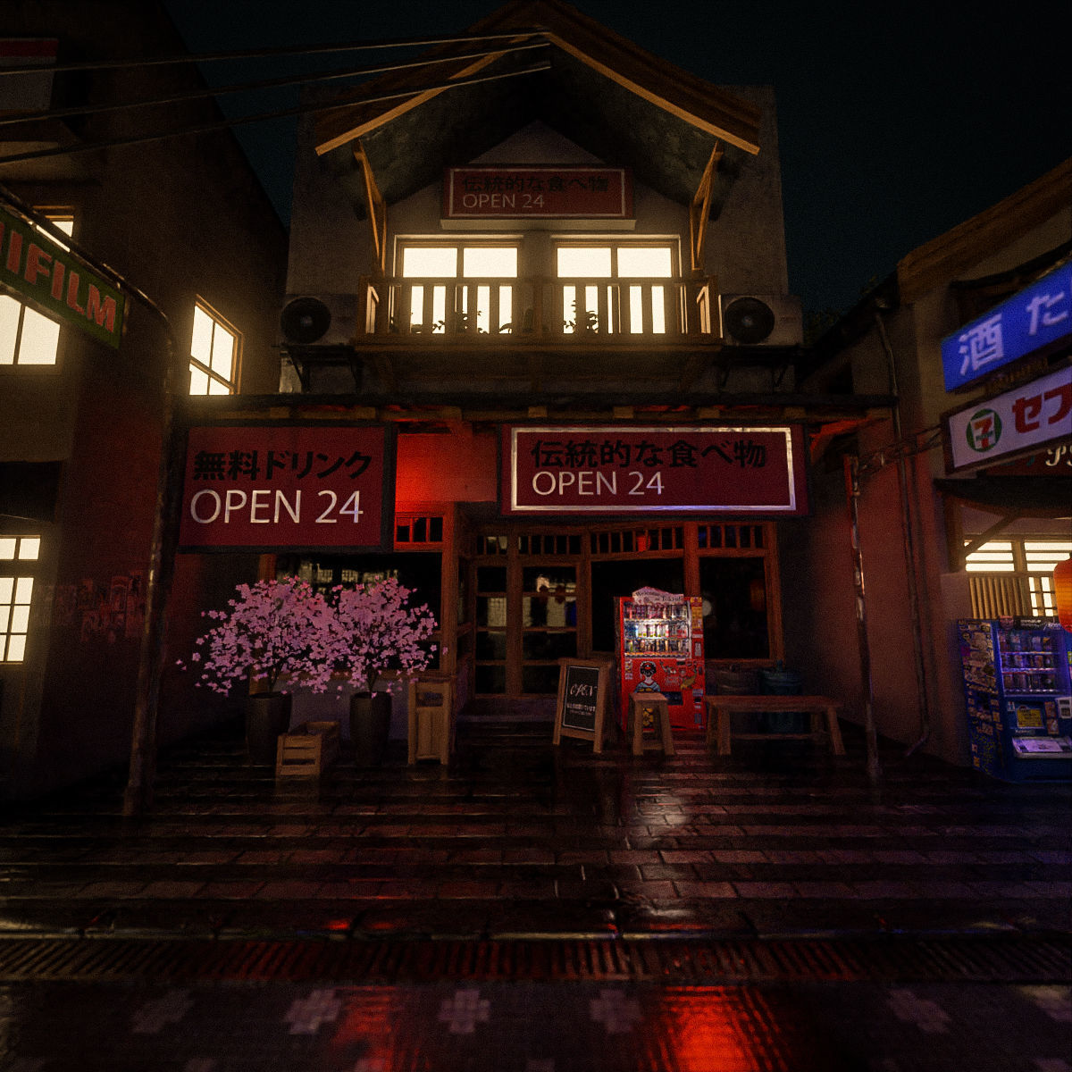 JAPANESE BUILDING PACK AND PROPS 3D Model Collection_42