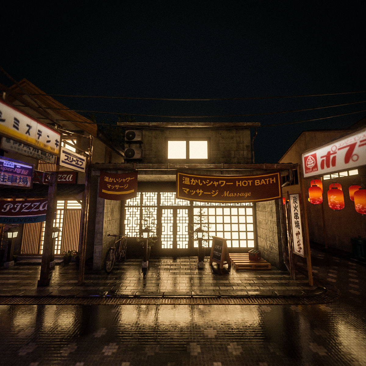 JAPANESE BUILDING PACK AND PROPS 3D Model Collection_34