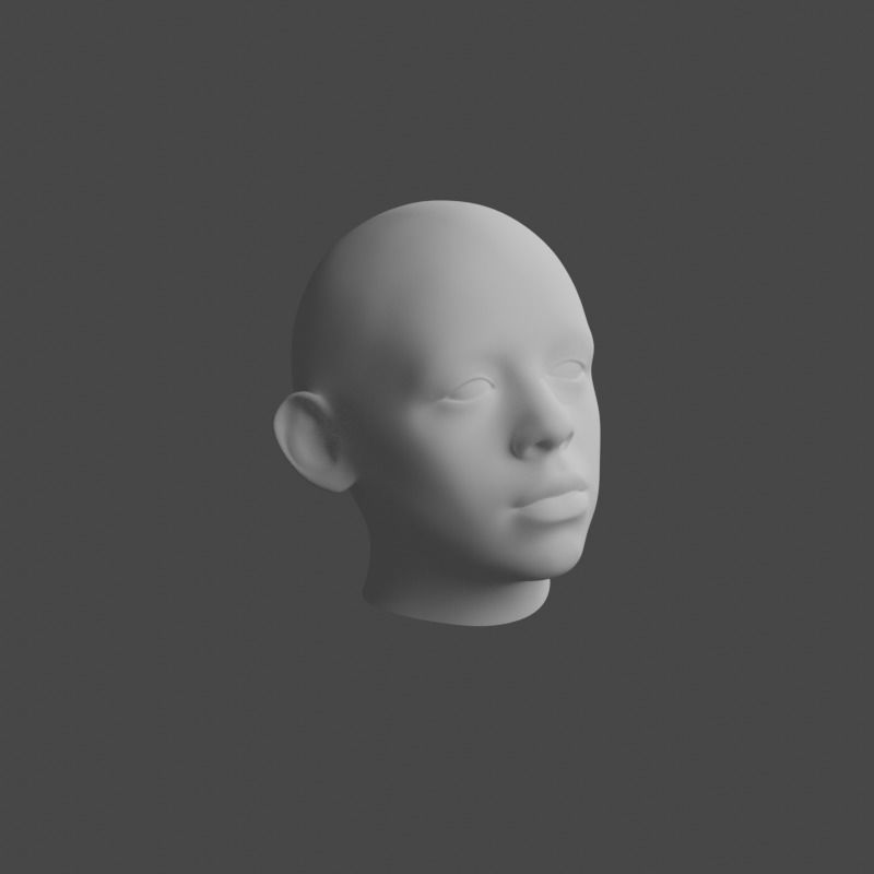 3d head human 3D model_1