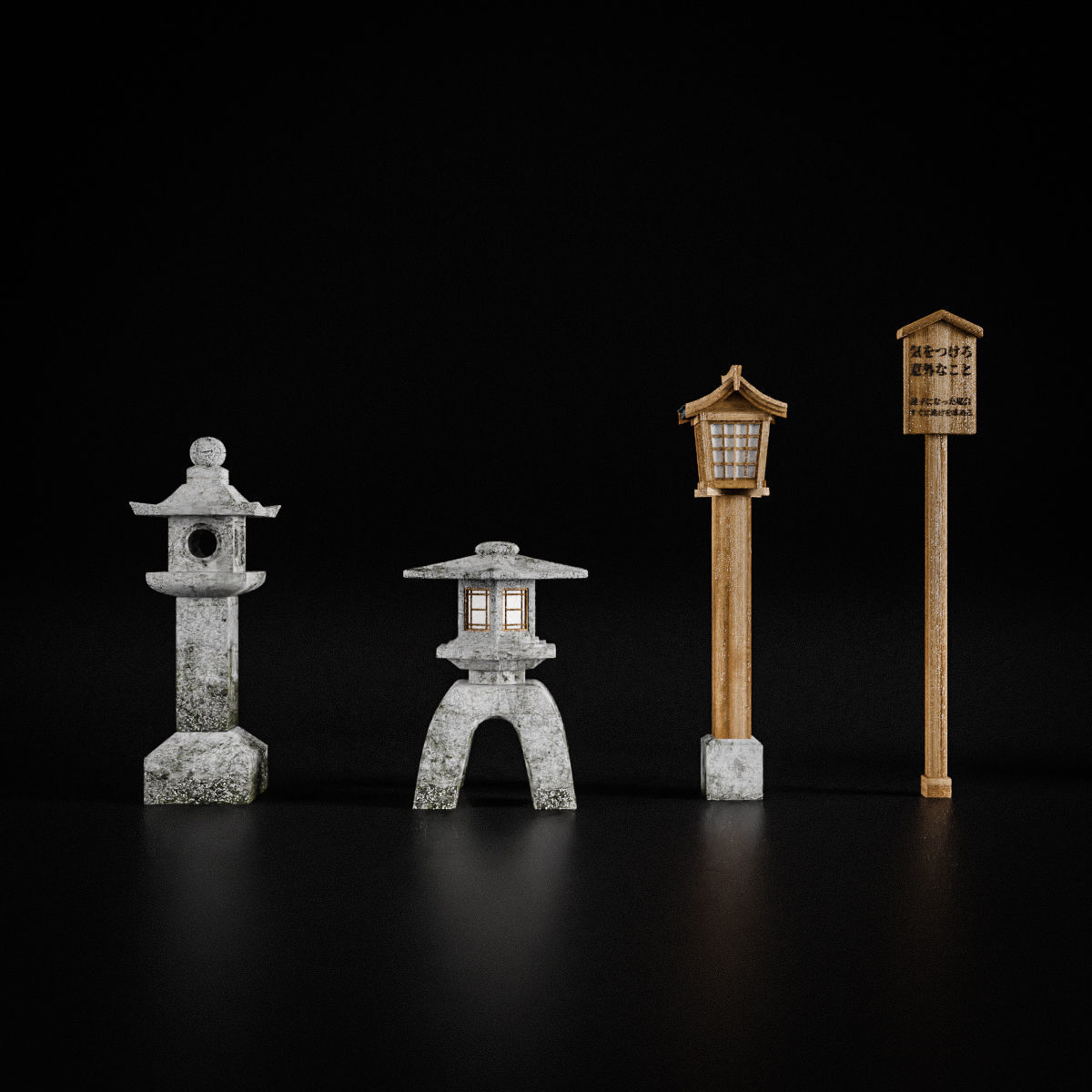 JAPANESE TRADITIONAL BUILDING AND ENVIRONMENT PACK 3D Model Collection_21