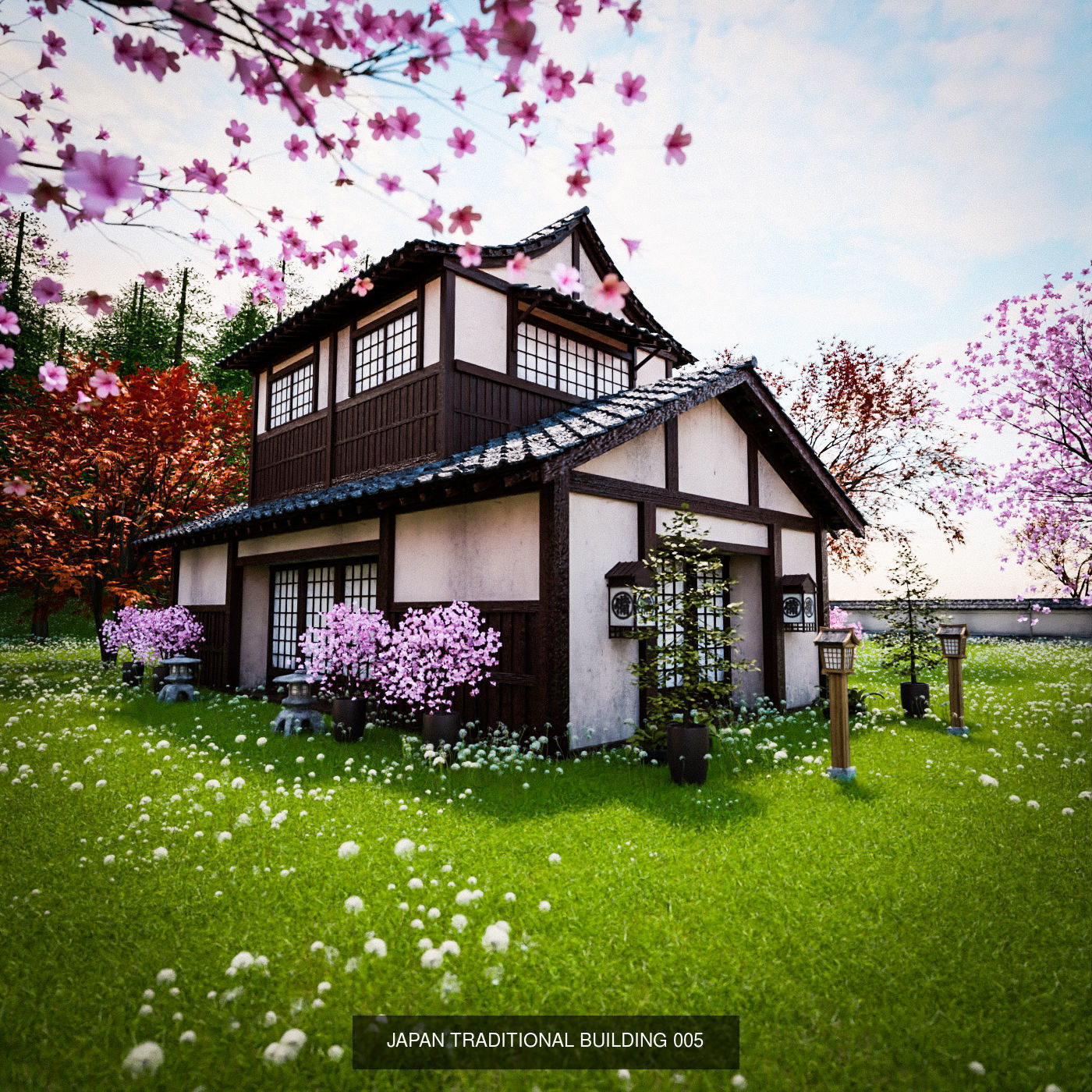 JAPANESE TRADITIONAL BUILDING AND ENVIRONMENT PACK 3D Model Collection_7