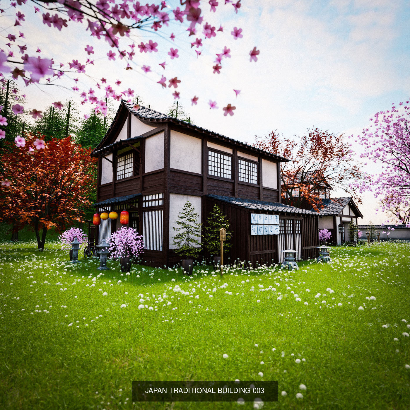 JAPANESE TRADITIONAL BUILDING AND ENVIRONMENT PACK 3D Model Collection_5