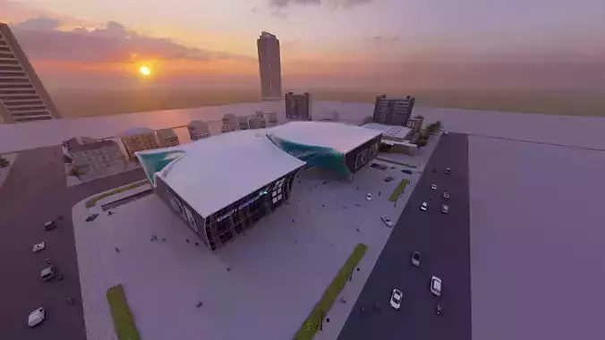 My architecture Revit 2019 project Shopping mall supermarket