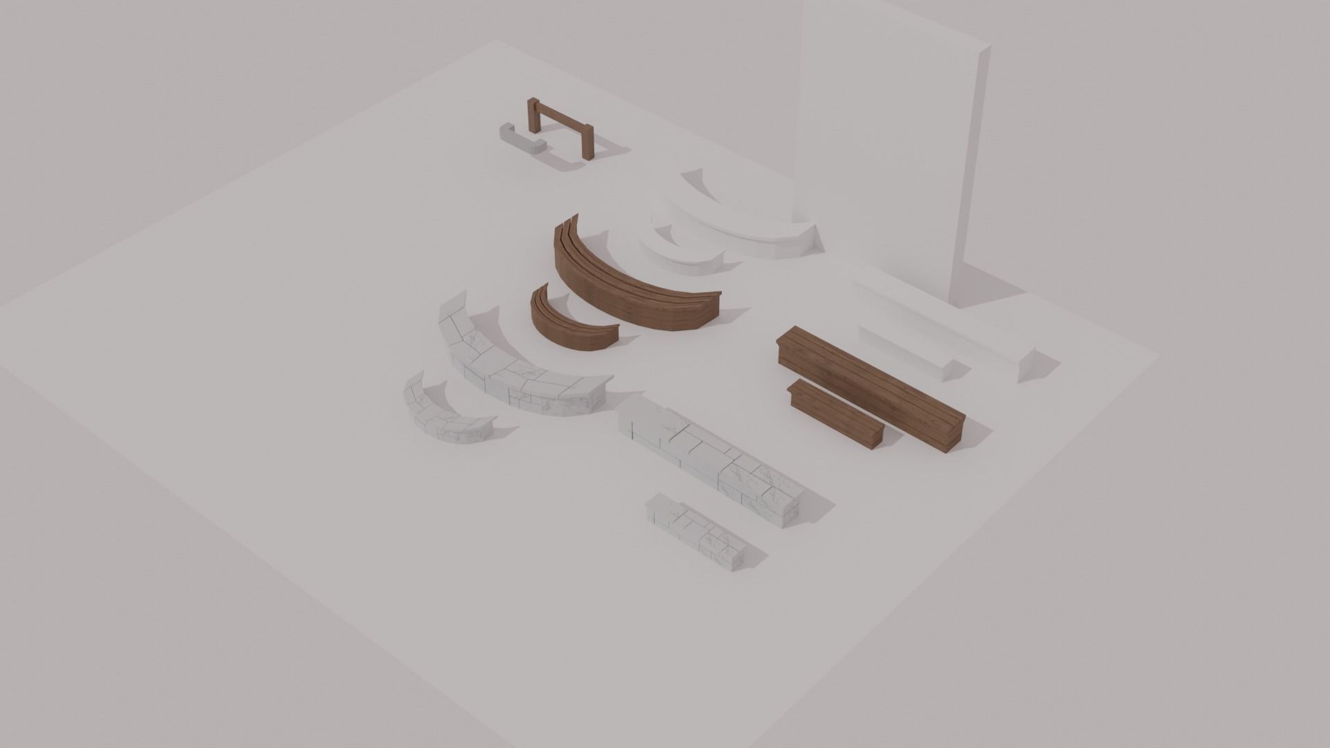 Custom City Low-poly 3D model_8