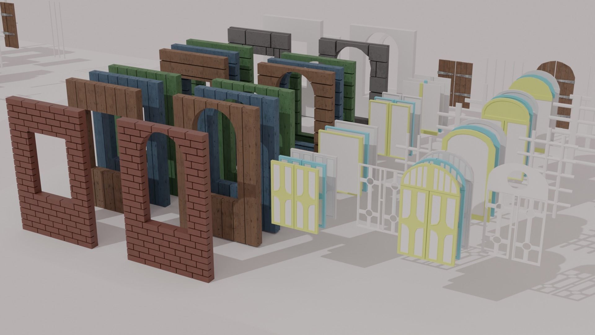 Custom City Low-poly 3D model_3