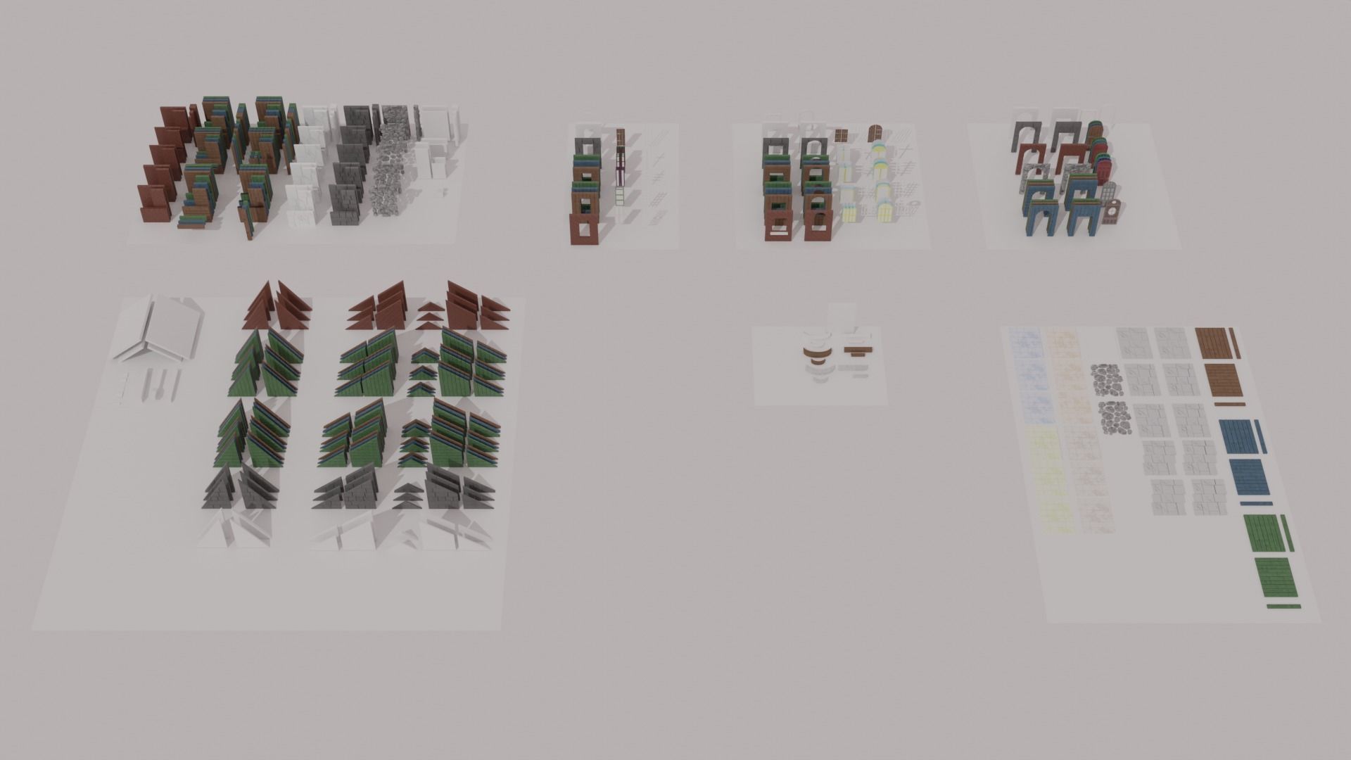 Custom City Low-poly 3D model_1