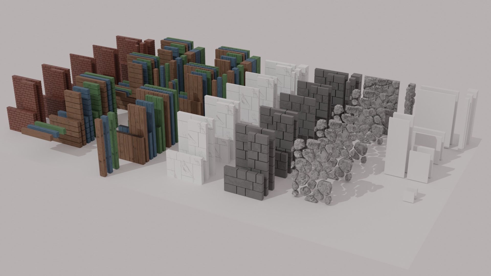 Custom City Low-poly 3D model_5