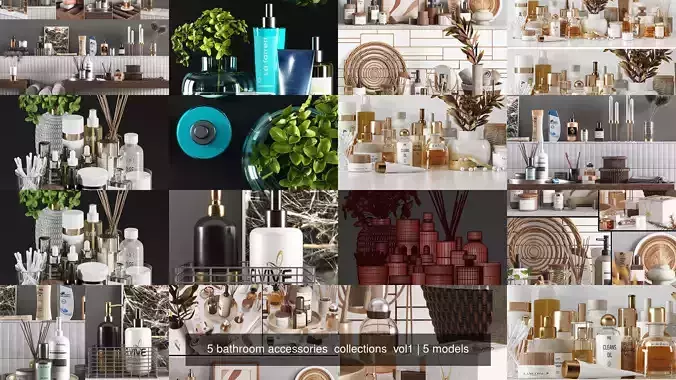 5 bathroom accessories  collections  vol1 